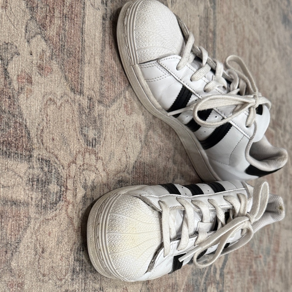 Adidas Superstar Women's White Sneakers with Black Stripes